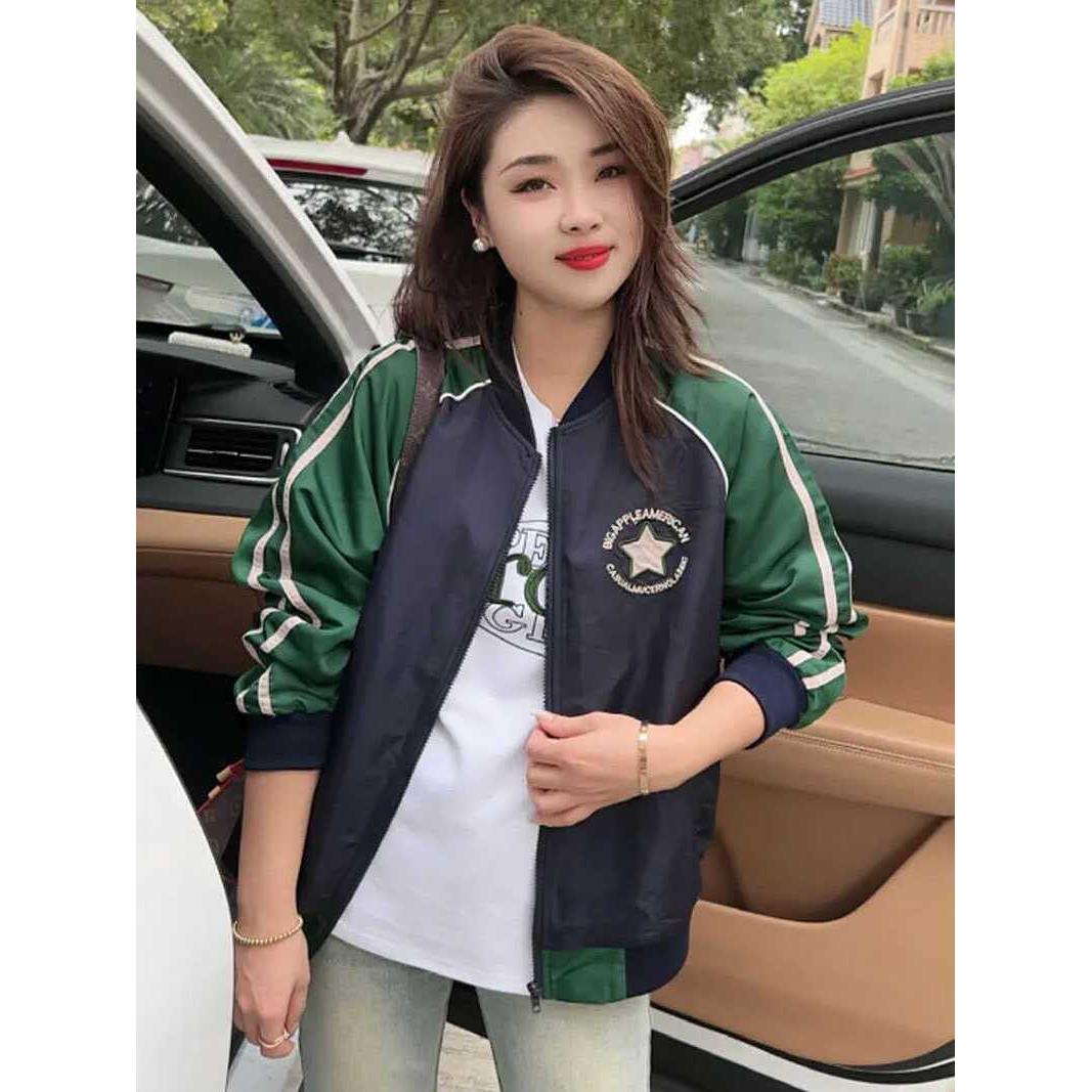 棒球服外套女短款小个子2025年秋季新款宽松休闲百搭刺绣夹克上衣