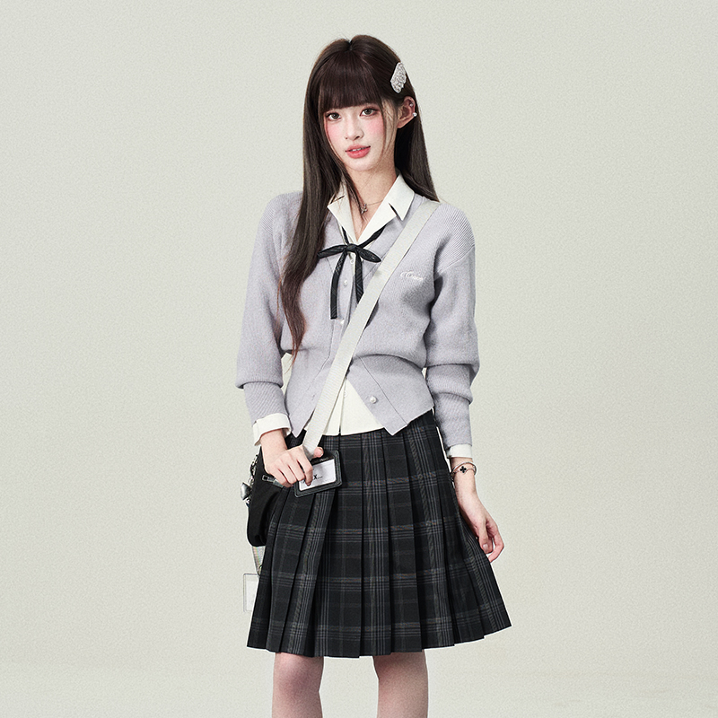 花铃太太jk制服【学姐开衫】女2026新款小众精致设计校供感收腰外套