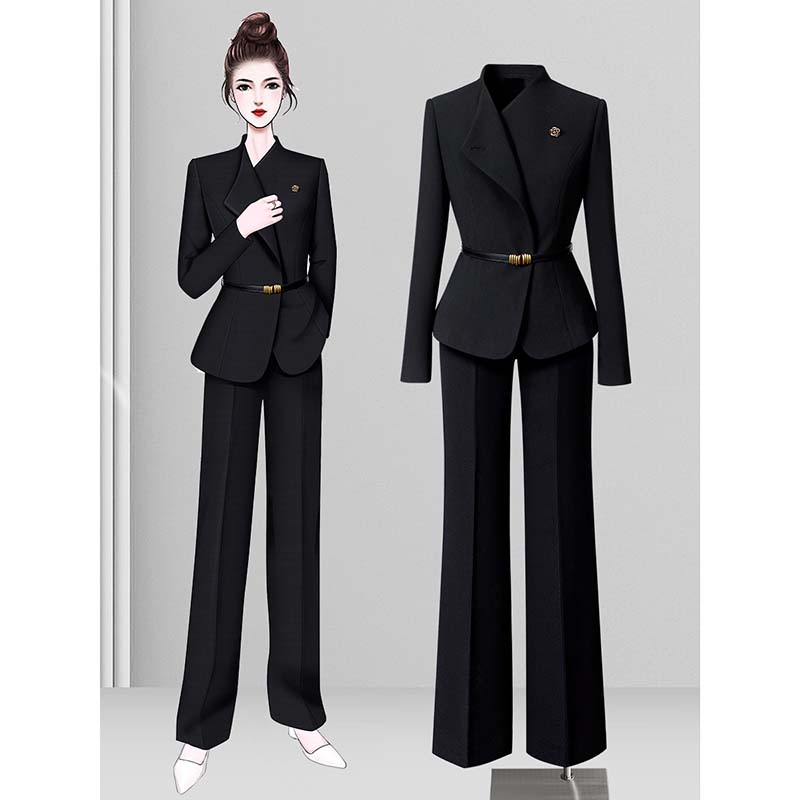【两件套】【送腰带】【有里布】套装女2025新款收腰高端职业套装JT0101