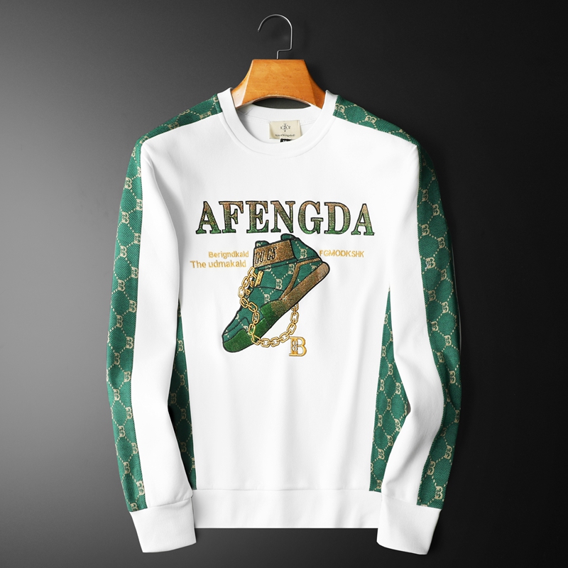 劳玛杜伽秋季潮流印花帅气卫衣男士休闲时尚欧货大码圆领长袖T恤