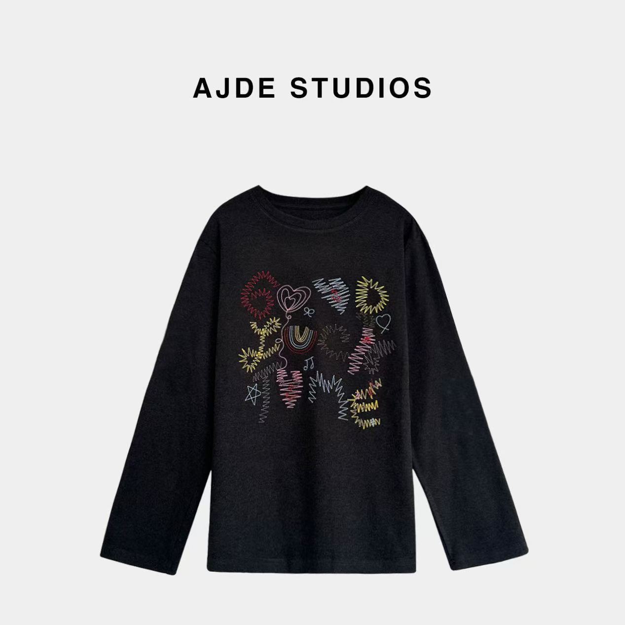 AJDE｜涂鸦刺绣磨毛长袖01