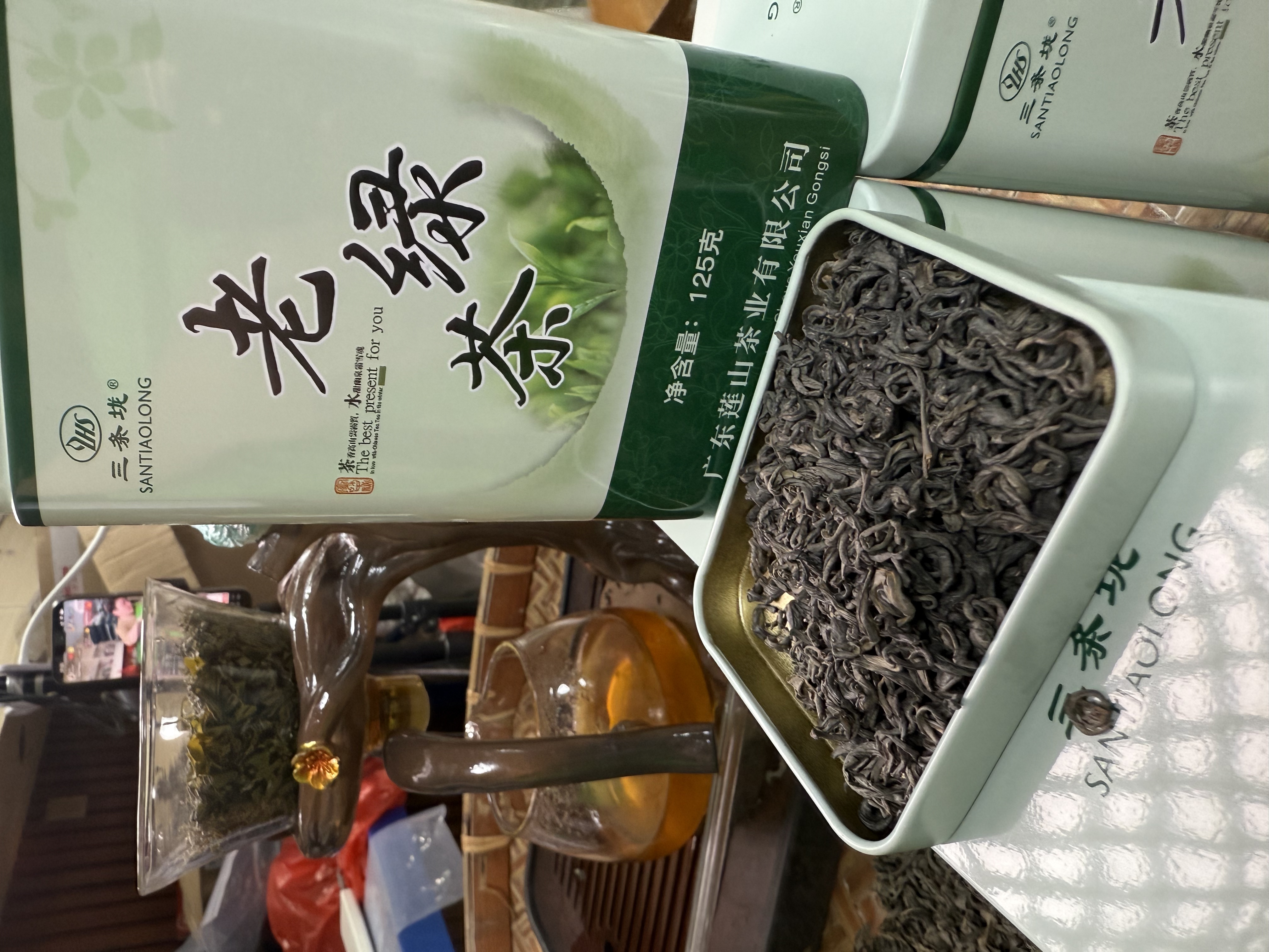 莲花山10 年老绿茶   一瓶125 克