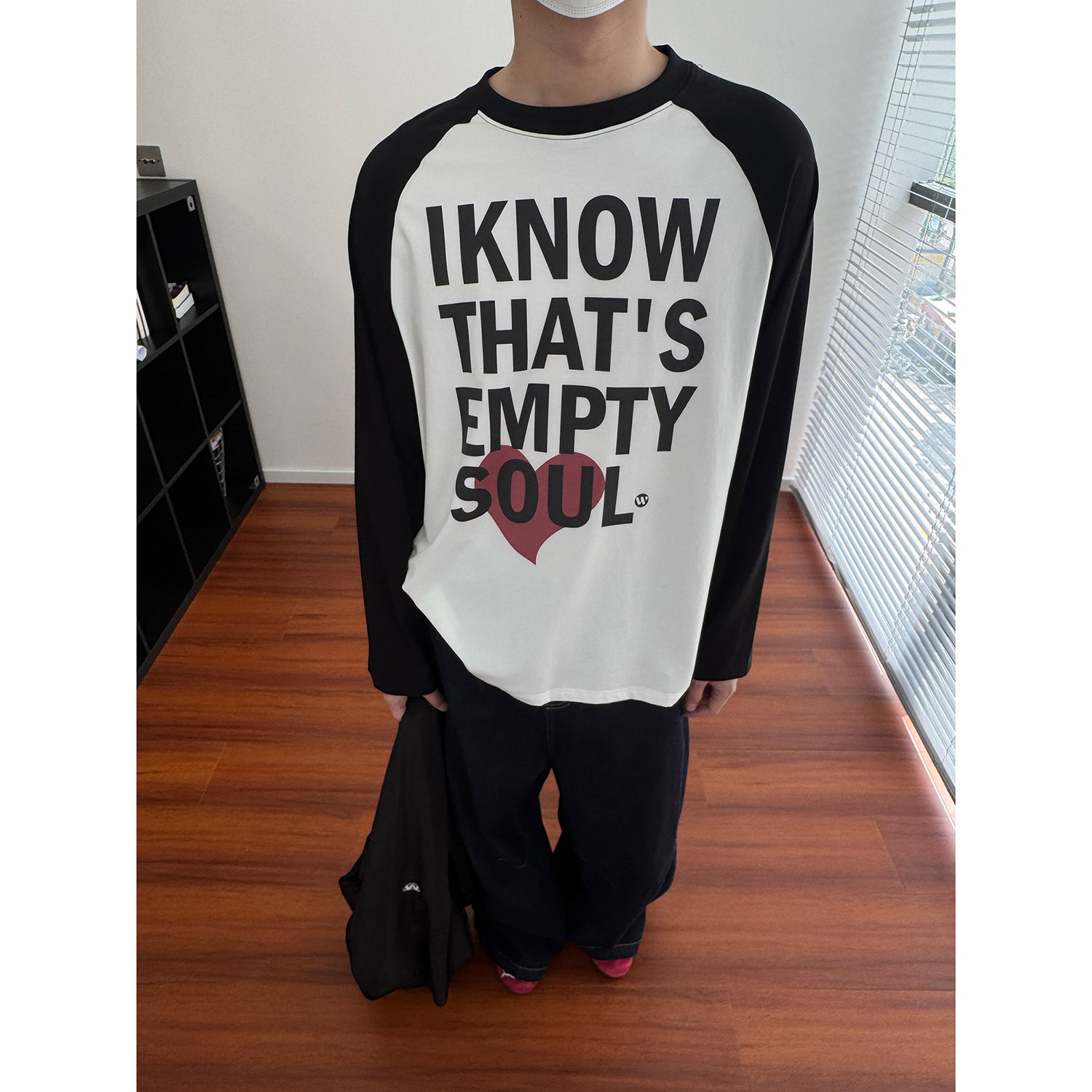 19studio WAYNEPRINCE 美式复古字母印花长袖T恤休闲情侣圆领上衣