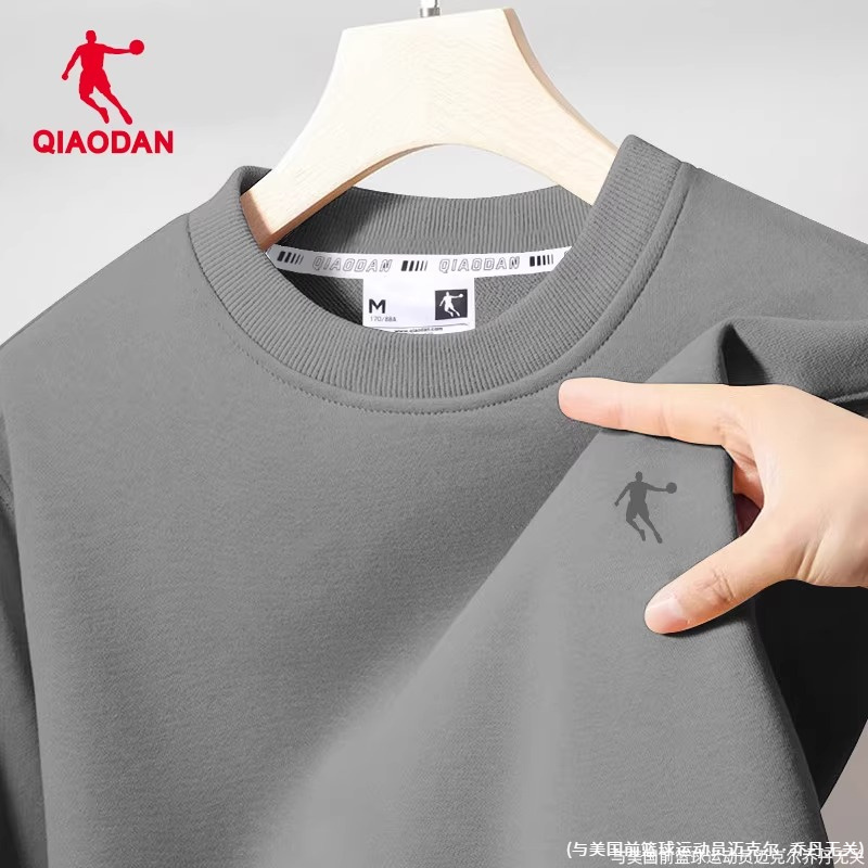 乔丹卫衣男士2025秋季新款宽松休闲旗舰店圆领T恤正品运动服纯色