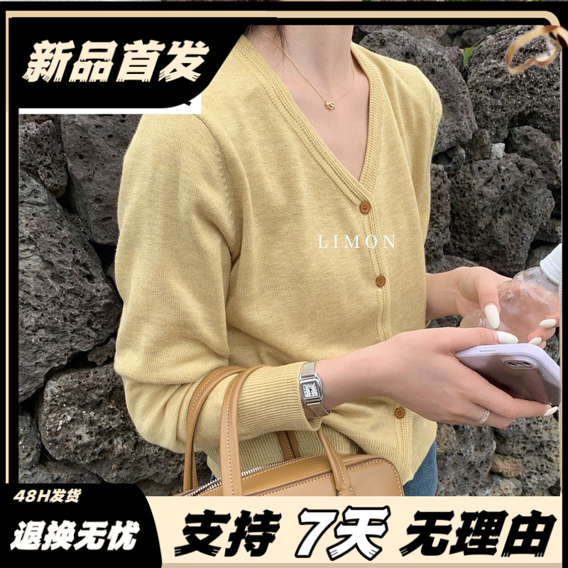 秋季新款梵乐芬春秋针织针织衫开衫2025短款新款上衣薄款毛衣长袖