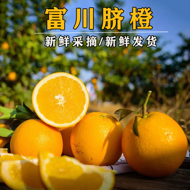 贺州长寿市正宗富川脐橙产地直发当季新鲜现采现发橙子皮薄肉厚