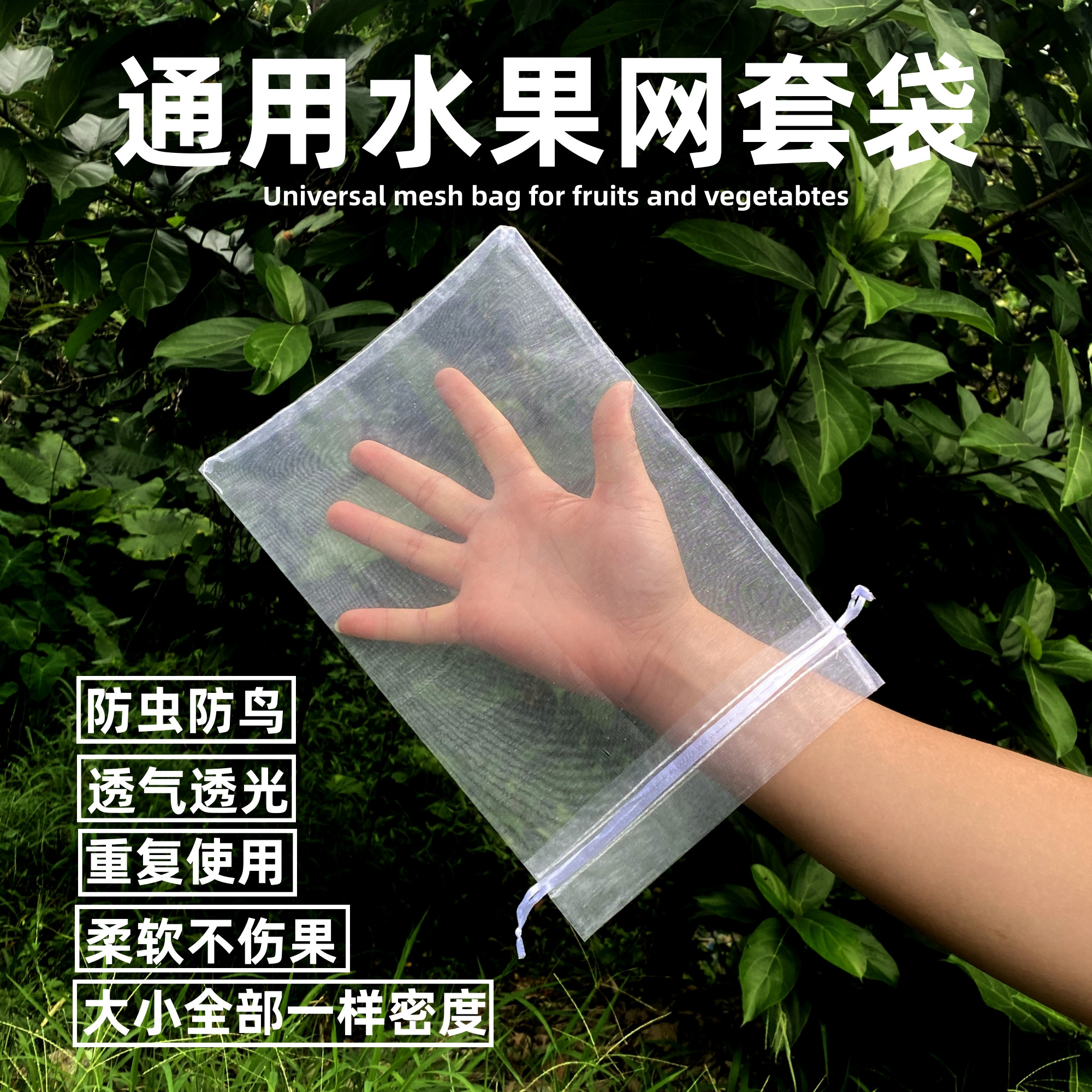 水果网套袋防鸟虫专用纱网罩袋葡萄无花果樱桃枇杷番茄草莓保护袋