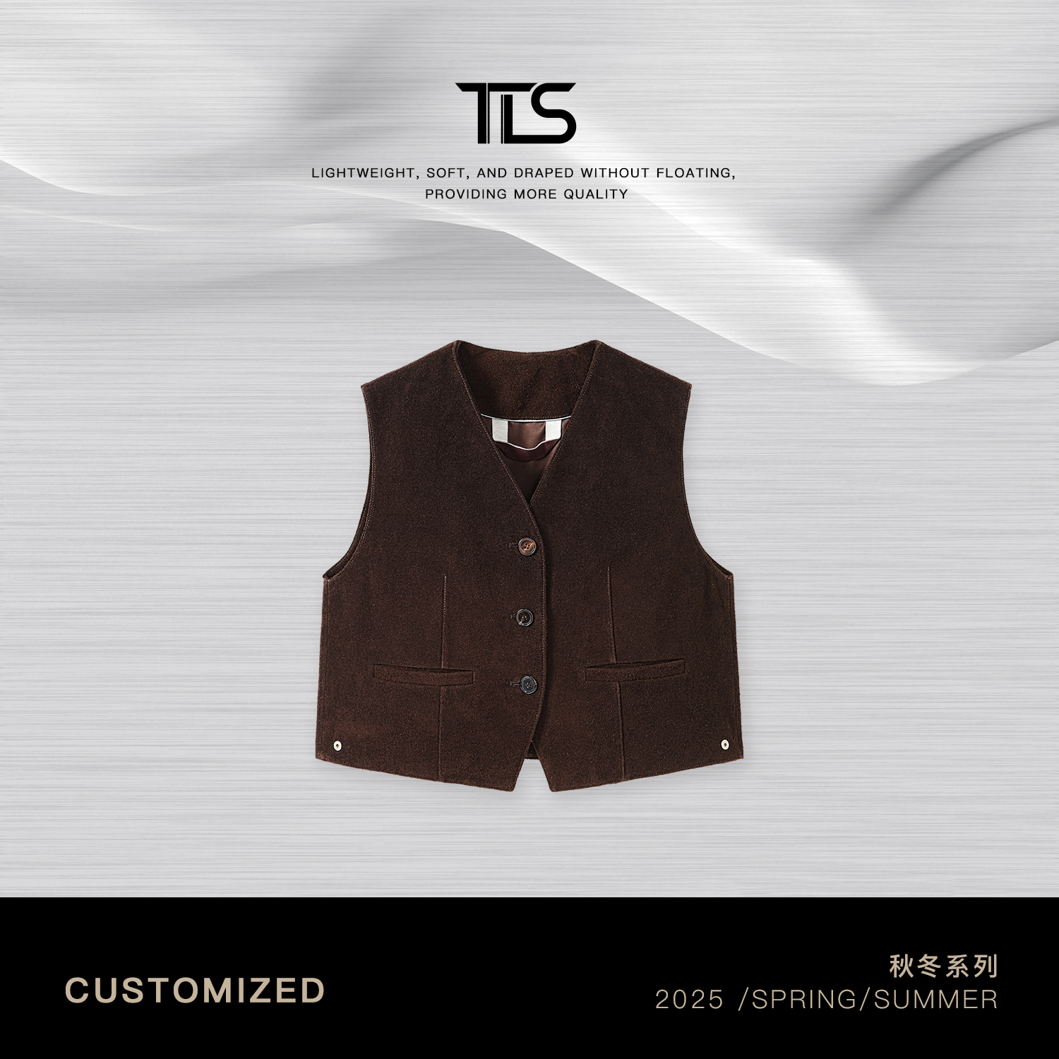 TT【胡桃夹子】西班牙进口牛皮质感柔软高端老钱风无袖马甲PY5017