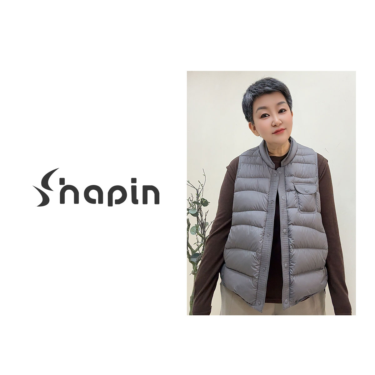 韩版圆领羽绒马甲ZR5510