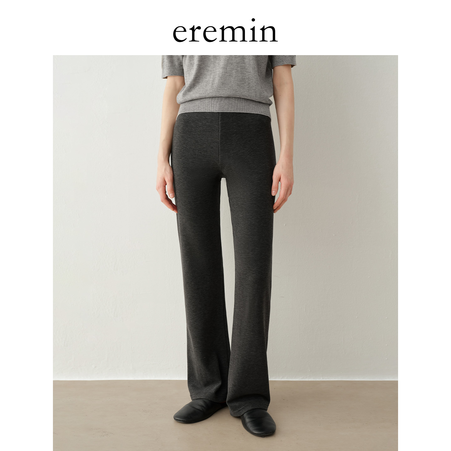 DE Mincollection垂垂裤/软糯垂坠慵懒风长腿显瘦直筒休闲裤55800