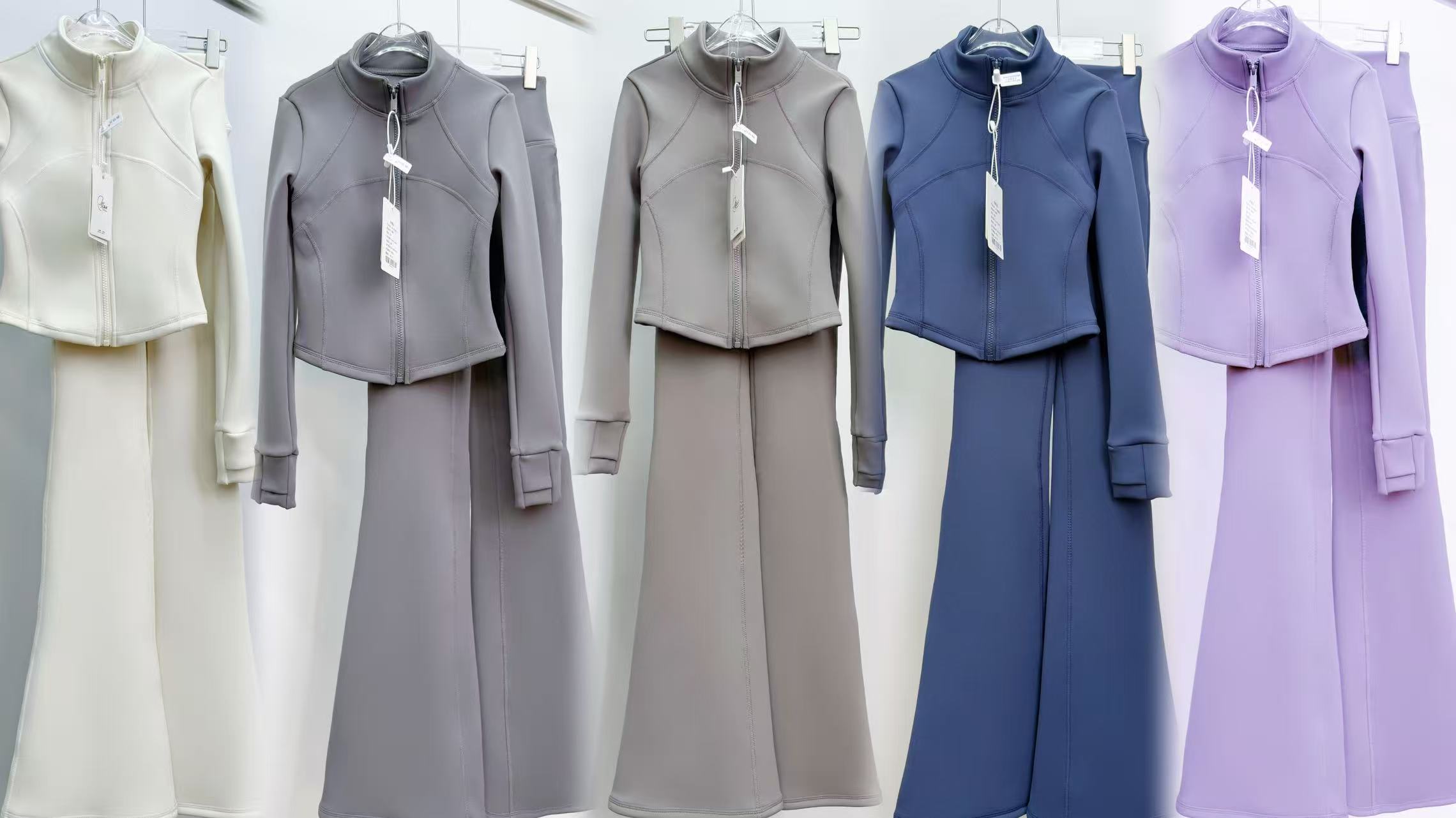 舞导升️ 加绒加厚一体绒百搭运动外穿时尚休闲长袖瑜伽套装8801