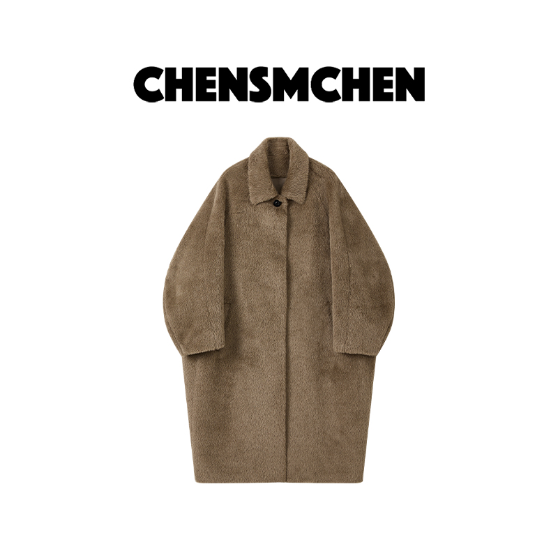 CHENSMCHEN进口贝贝苏力毛呢外套女秋冬高级感气质大衣CSD10649QQ