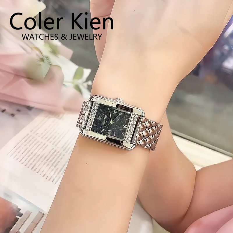ColerKien【璀璨满天星】送女友送老婆爆款百搭防水方形时尚手表女