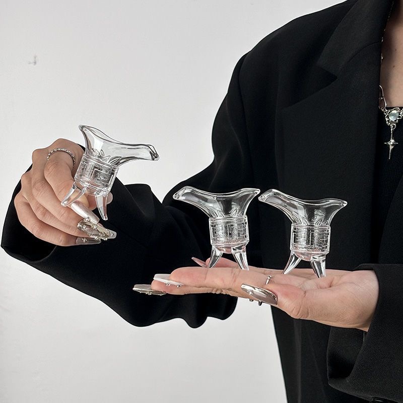 帝王杯冰美式拿铁咖啡杯Ins风创意搞怪三足爵杯玻璃杯奶茶杯酒杯