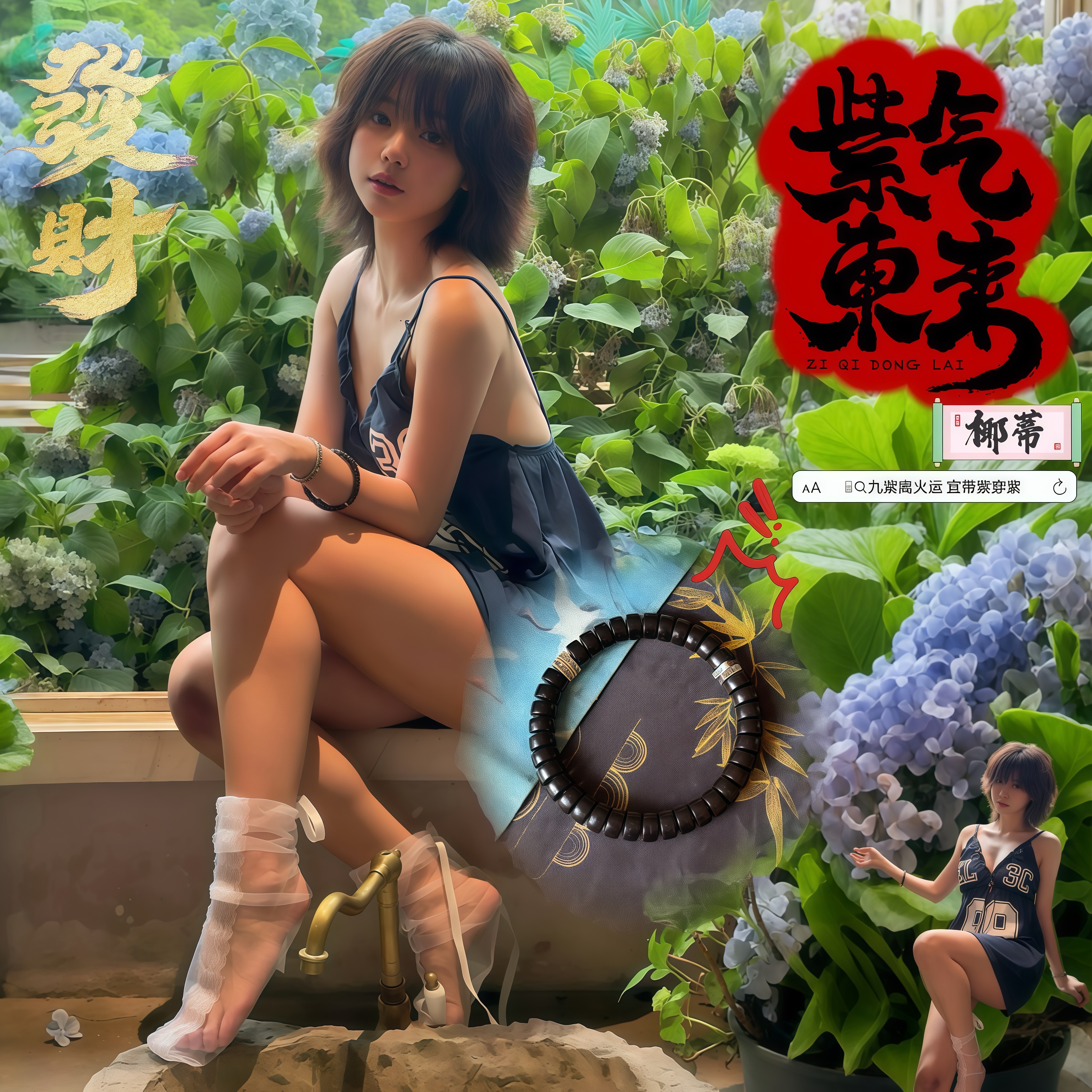 紫气东来.椰蒂手串（内圈17cm）