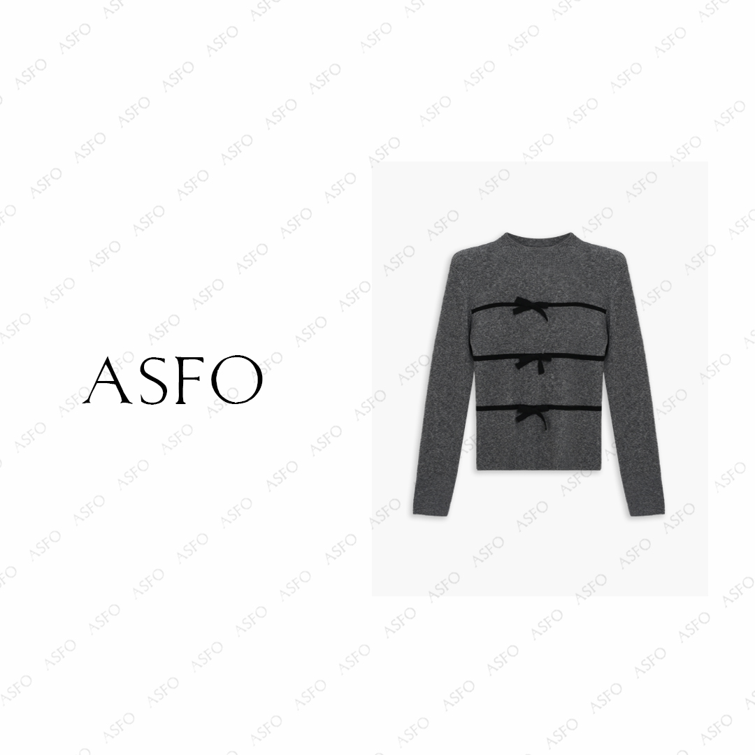 【AS蝴蝶结】25新减龄保暖立体蝴蝶结修身羊绒羊毛衫AS25DMZZS05804