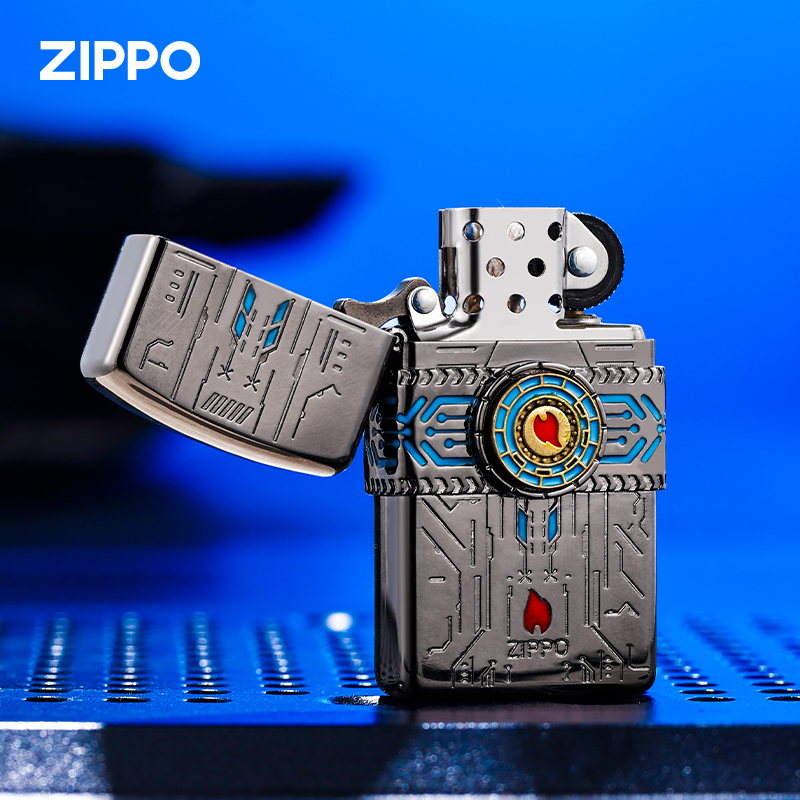 ZIPPO正品【镀钛窄机指尖陀螺】创意防风个性Torqbar解压打机DYJ1X1