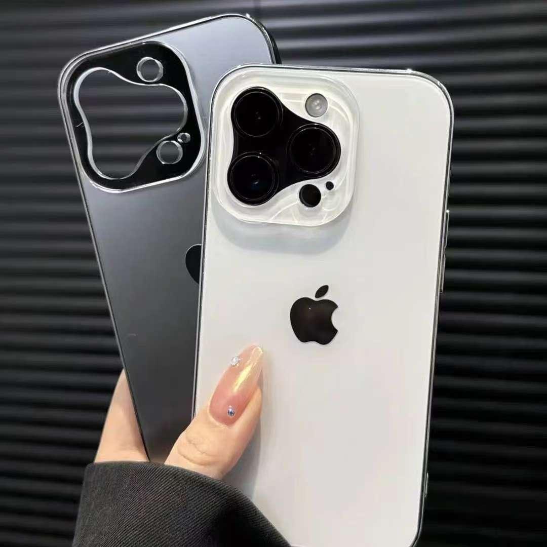 适用iPhone16手机壳电镀苹果15promax秒变镜头磨砂14全包13防摔12