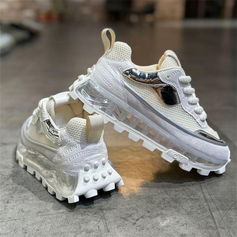 广州原版夏季新款网面气垫增高透气老爹鞋运动休闲鞋潮牌跑步男鞋