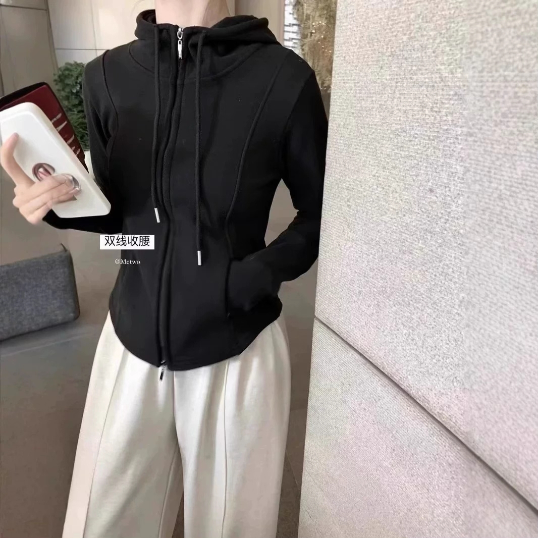 Nalian/拿恋豆子优选-暖炉小蛮腰简约双头拉链卫衣外套女 DZ802