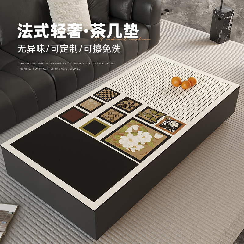 轻奢桌垫复古美式法式边柜茶几电视柜百搭免洗防油耐烫长方形防滑