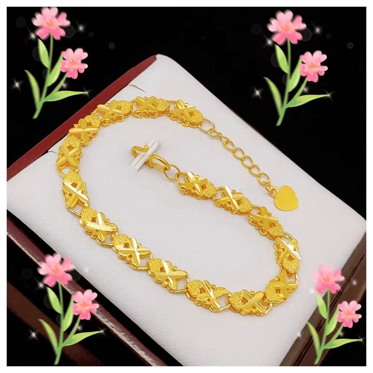 铜合金手链 精工【幸运四叶草手链】气质轻奢百搭