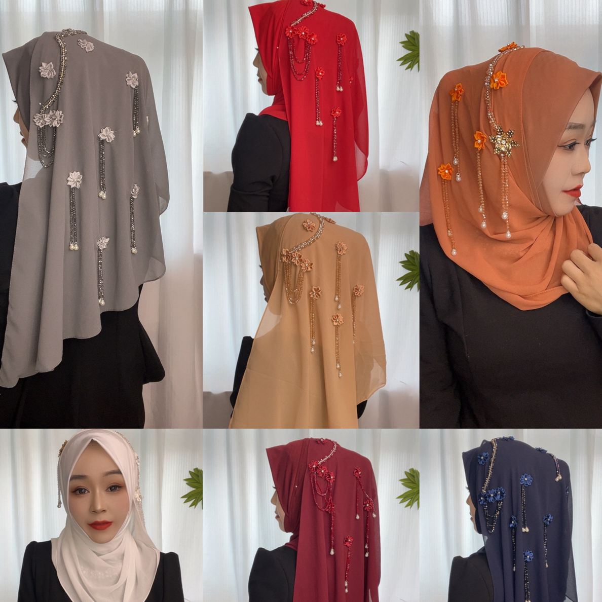 蝶恋花之恋拼接手工定制设计绕巾