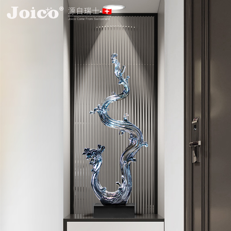 joico瑞士摆件轻奢高级风生水起大型龙家家居玄关酒柜装饰品