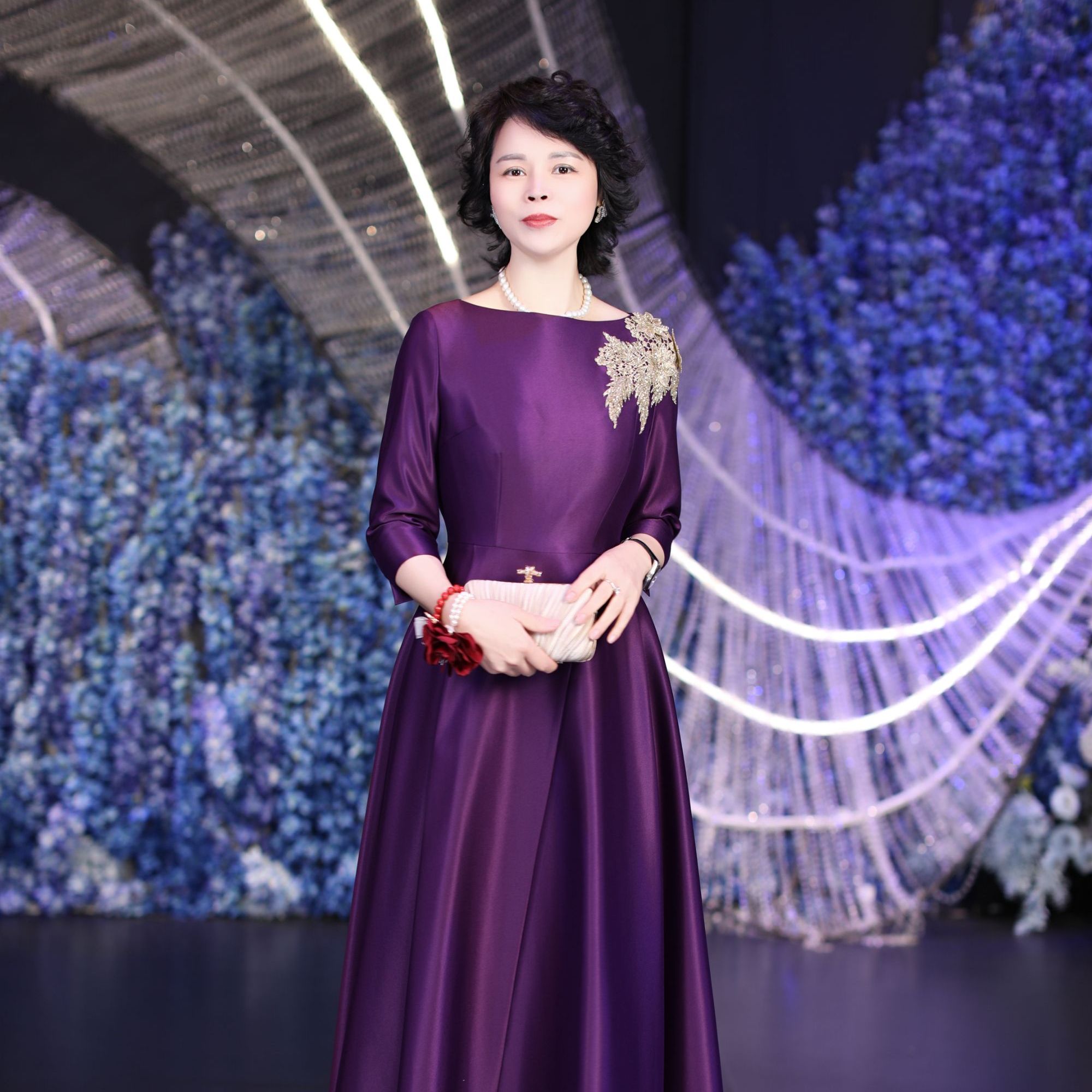 高定宴会修身气质酒喜婆婆高贵奢华婚庆礼服