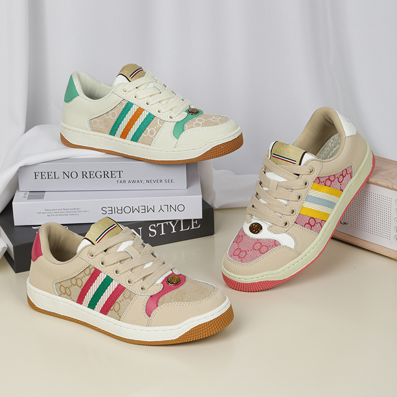 撤柜断码女款经典脏脏鞋复古板鞋做旧休闲鞋拼色时尚潮鞋低帮奢品