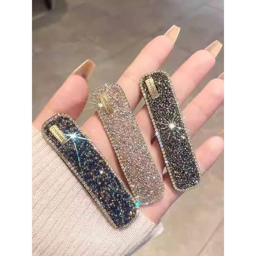 韩国水钻发夹女侧边刘海碎发bb夹子头饰网红2025年新款高端一字夹