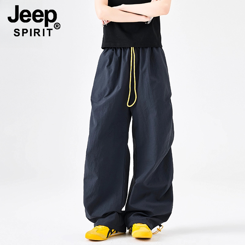JEEP SPIRIT吉普美式户外休闲工装裤男士2025夏季潮牌宽松阔腿直