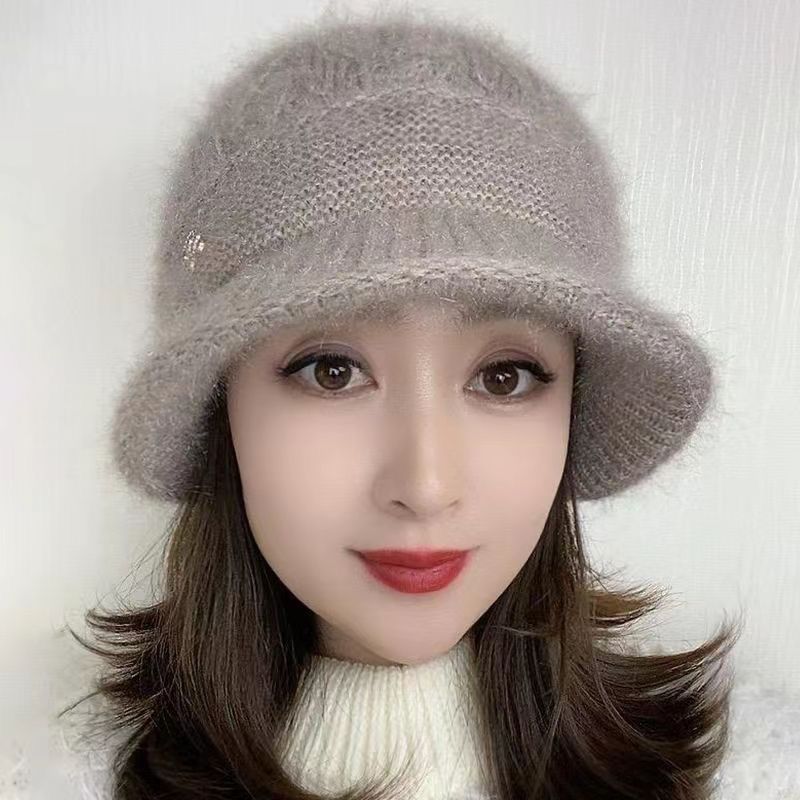 女士新款帽子冬季针织松鼠绒帽檐戴法冬天户外防寒防冻防风帽子