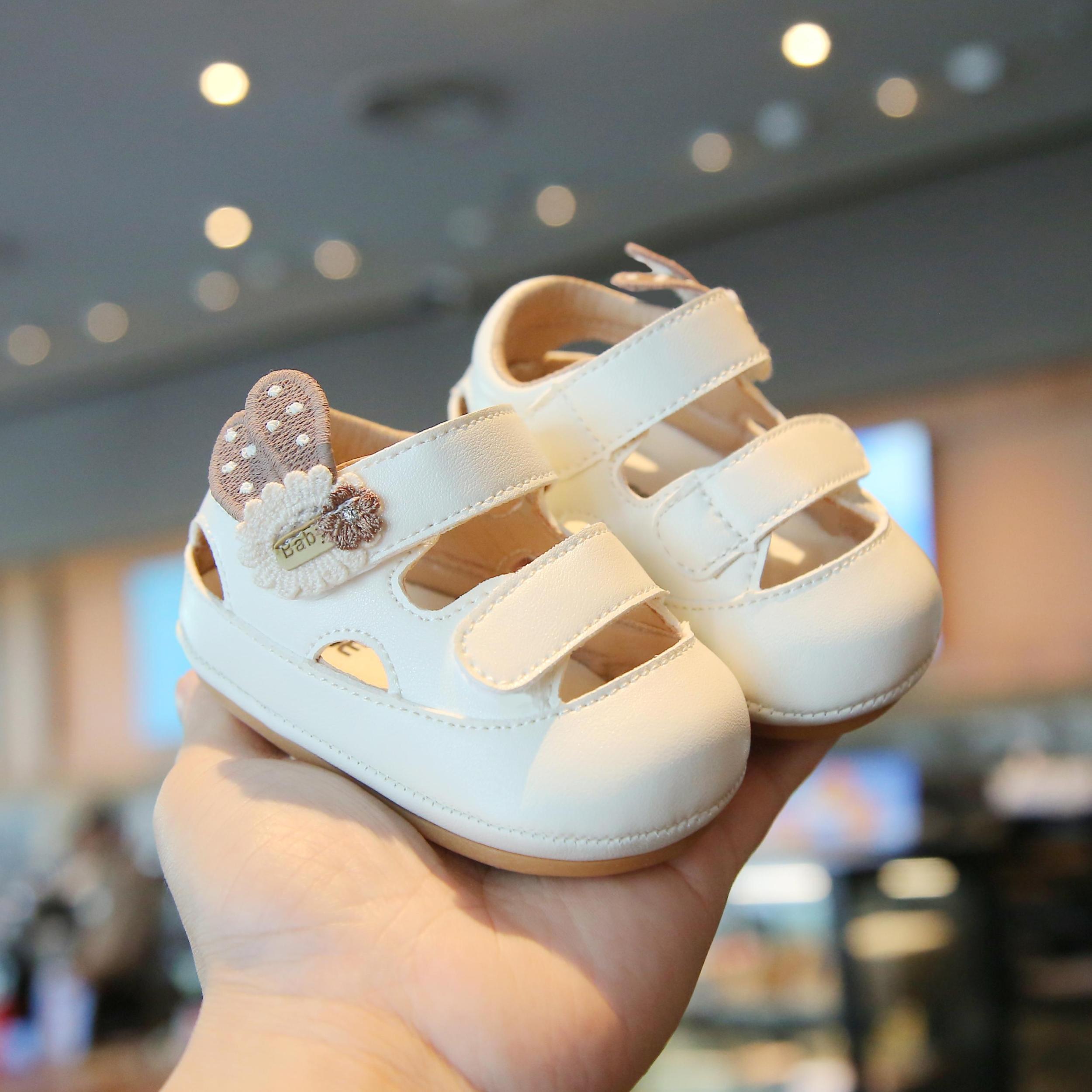 夏季0-2岁婴儿学步鞋软底防滑透气新生儿凉鞋单网宝宝鞋