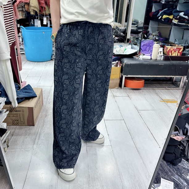 秋装韩版松紧腰时尚小直筒气质休闲裤9610品