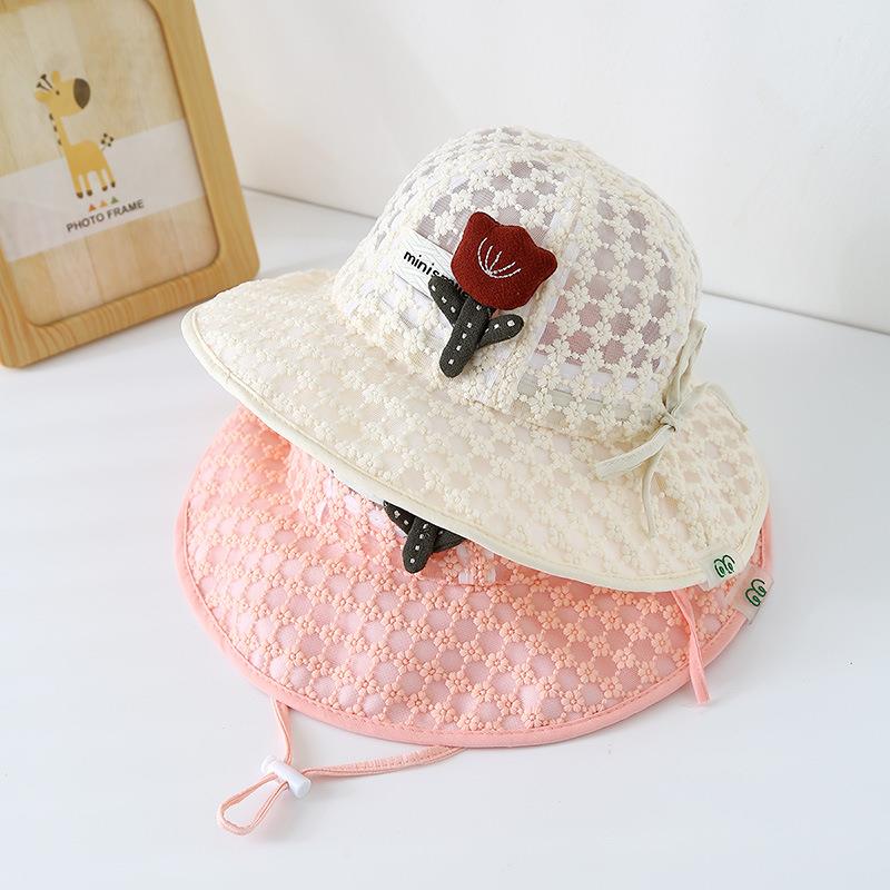品牌官方旗舰店儿童帽子夏季女童防晒帽女宝宝遮阳渔夫帽女孩凉帽