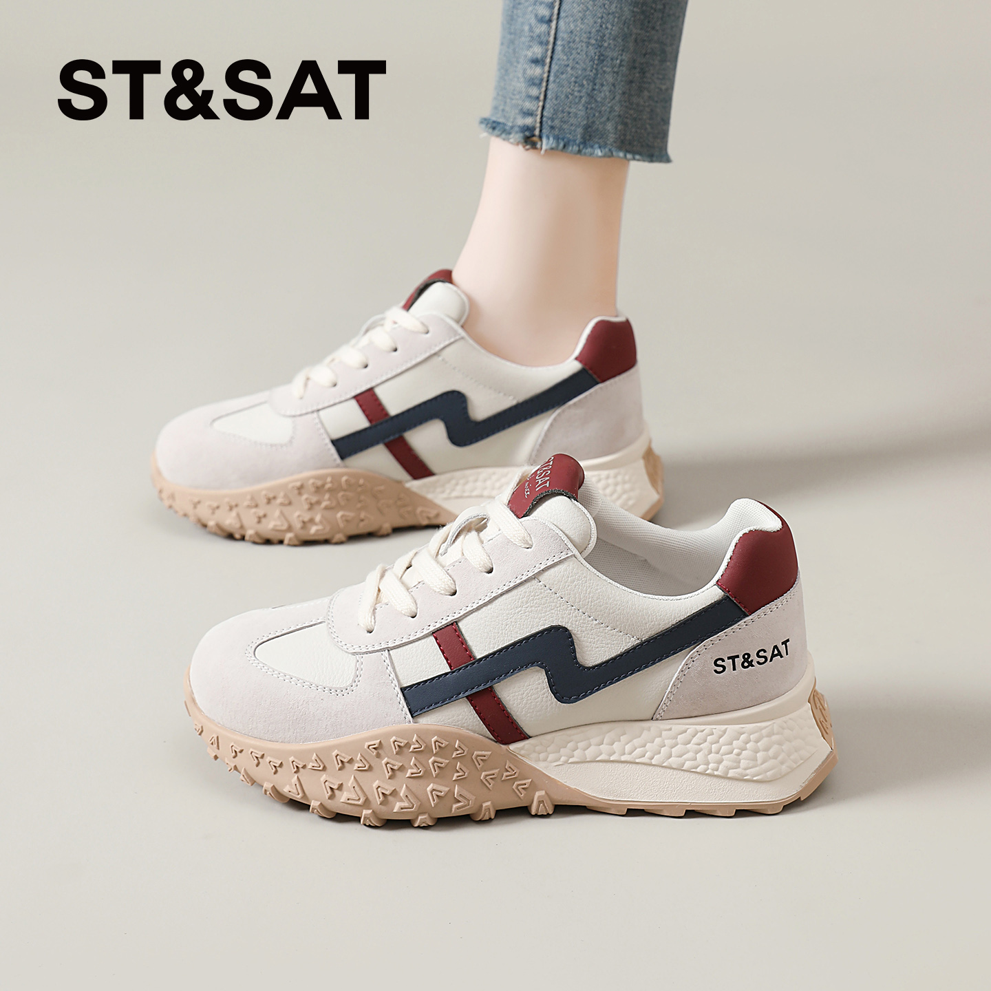 星期六复古阿甘鞋女士2025秋季新款增高德训鞋休闲明星同款运动鞋