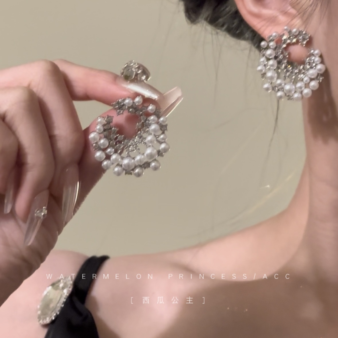 合金耳饰 「璀璨星河」敲辣_珍珠耳钉女小众高级感轻奢耳环气质耳饰