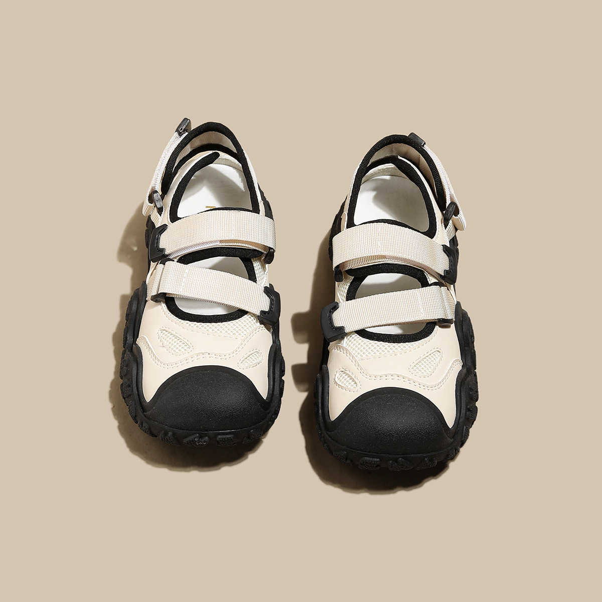 FOXER夏季运动凉鞋镂空运动风凉鞋网红网面休闲鞋包头新款