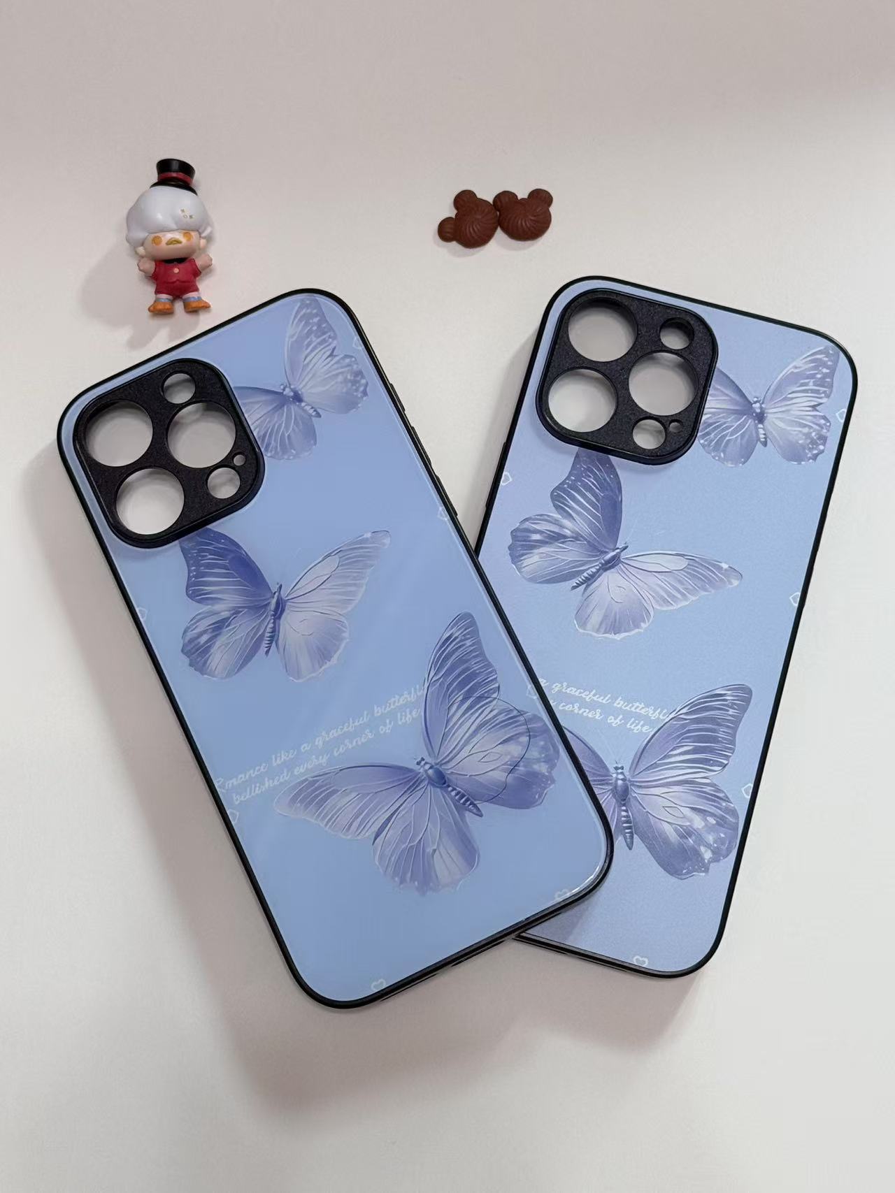 蓝色蝴蝶 可爱手机壳 适用于VIVO系列