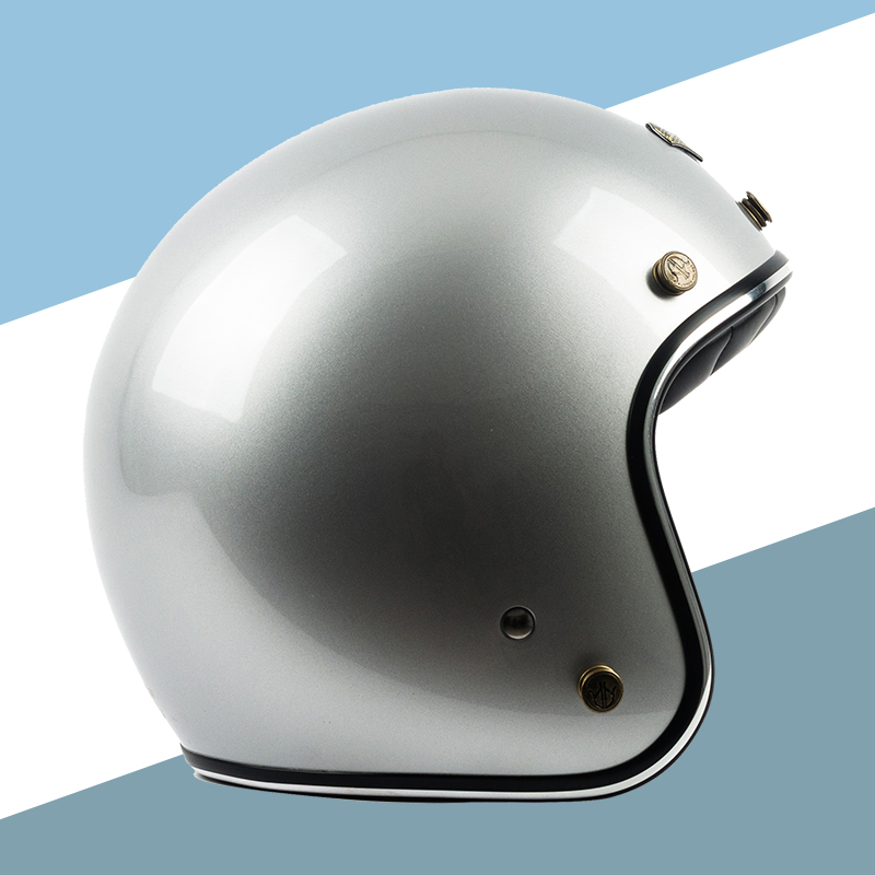 active region中国台湾AR3/4盔素色摩托车头盔复古机车小盔体男女