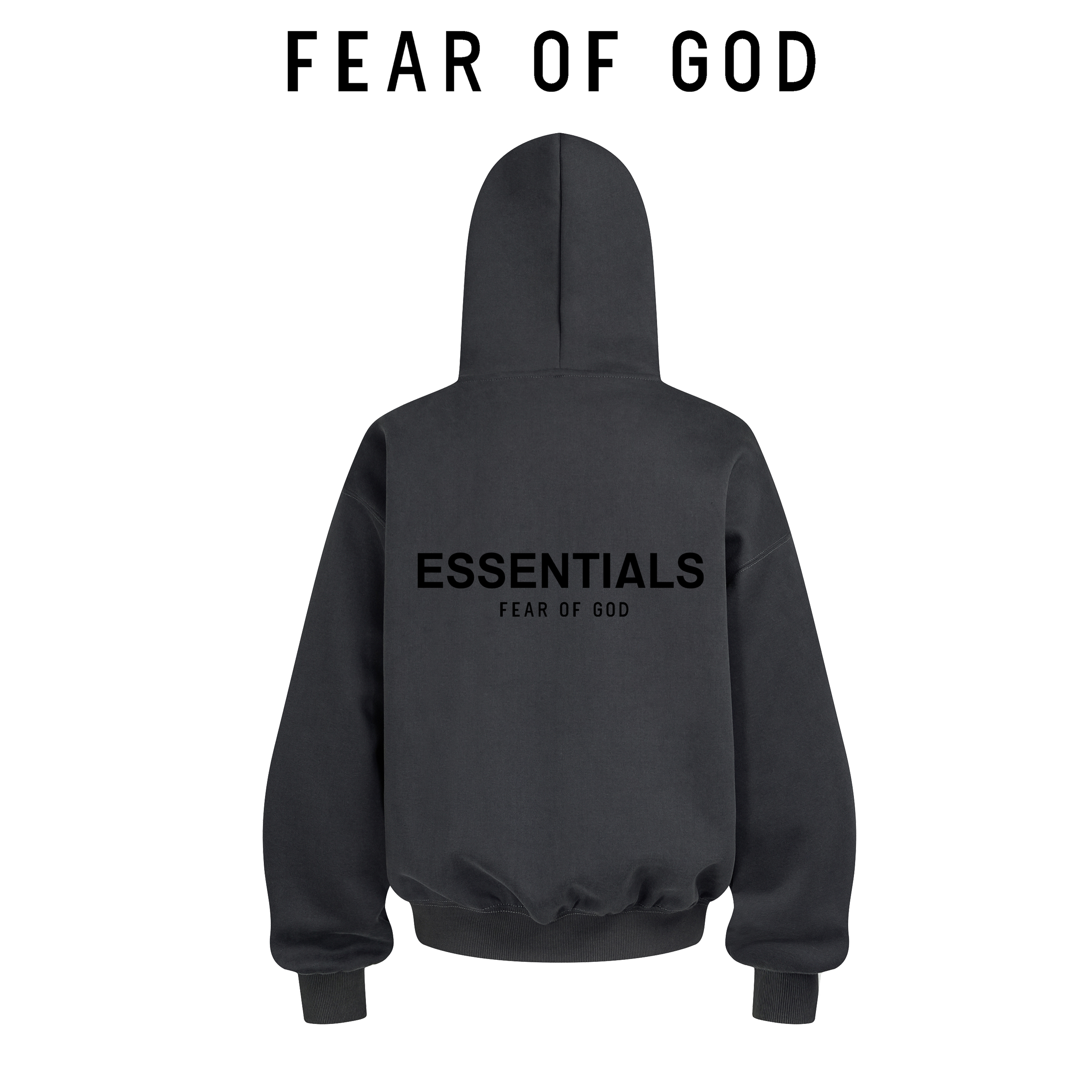 FEAR OF GOD复线ESSENTIALS植绒字母连帽卫衣男女秋冬FOG潮牌外套