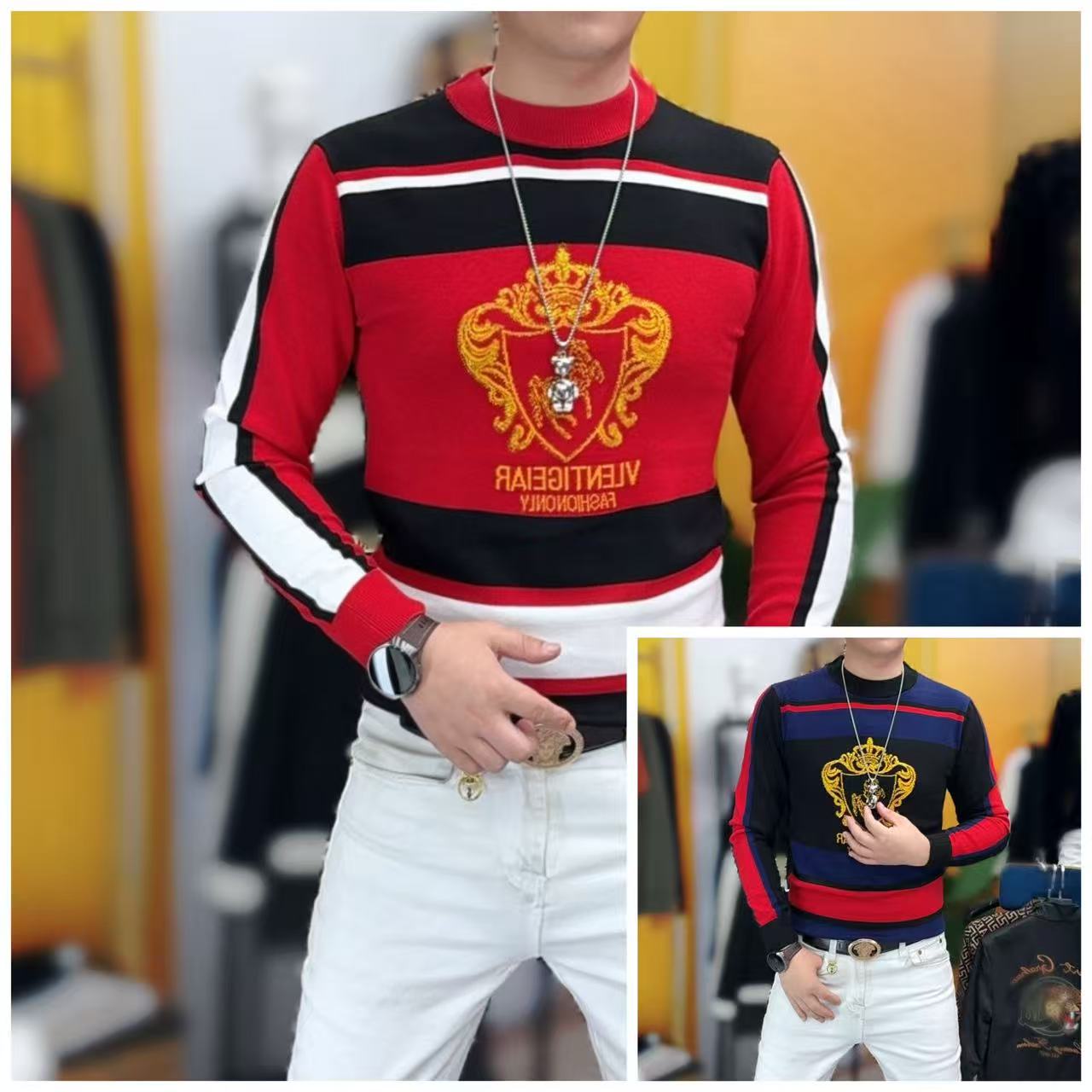 334半高领高领厚款打底衫秋冬长袖加厚日常潮流针织毛衣