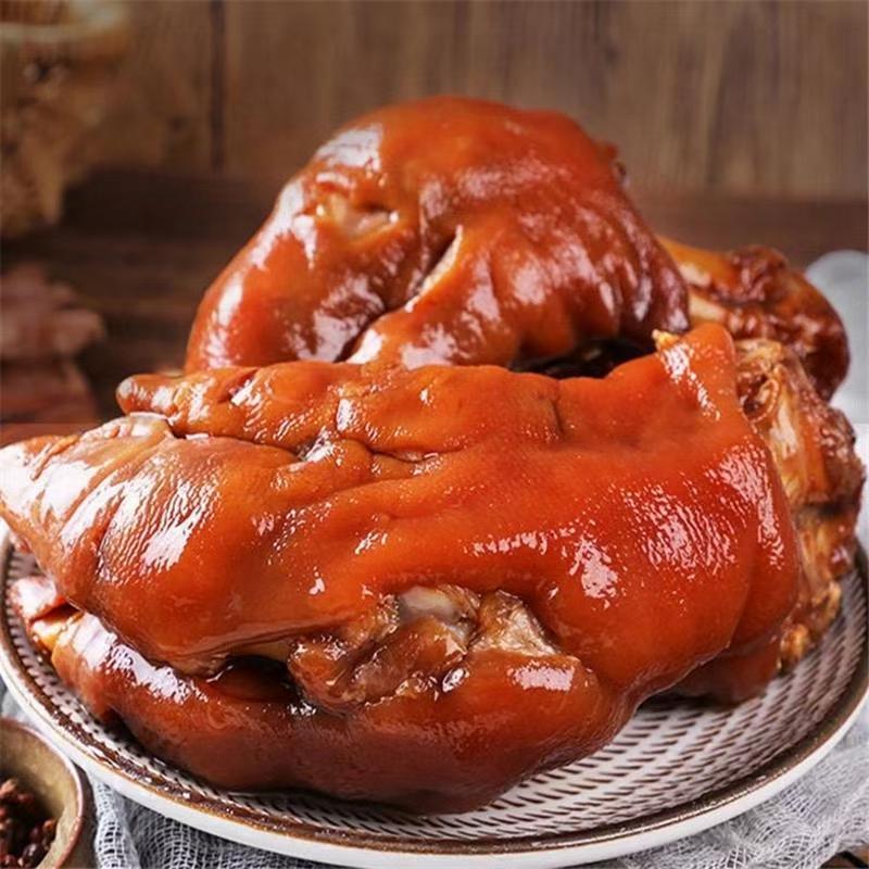 豫叶秃哥平顶山老字号王洛红烧猪蹄整只携带方便解馋追剧零食