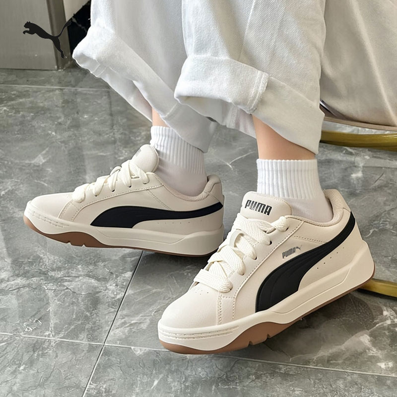 【象牙白】PUMA彪马面包鞋男鞋女鞋2025冬季新款厚底复古翻毛皮板鞋