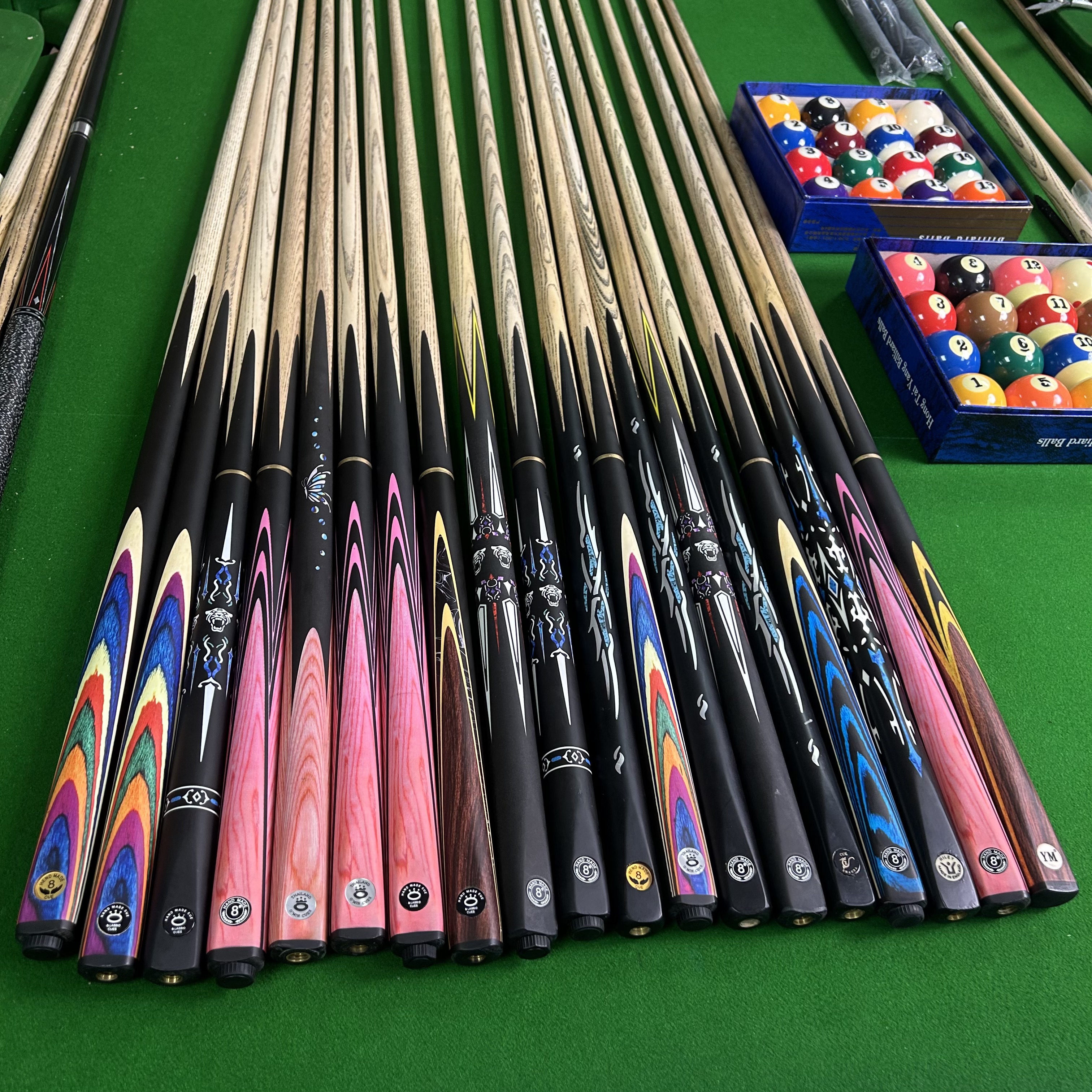 直播专享台球杆小头杆中头杆大头杆斯诺克杆球房批发