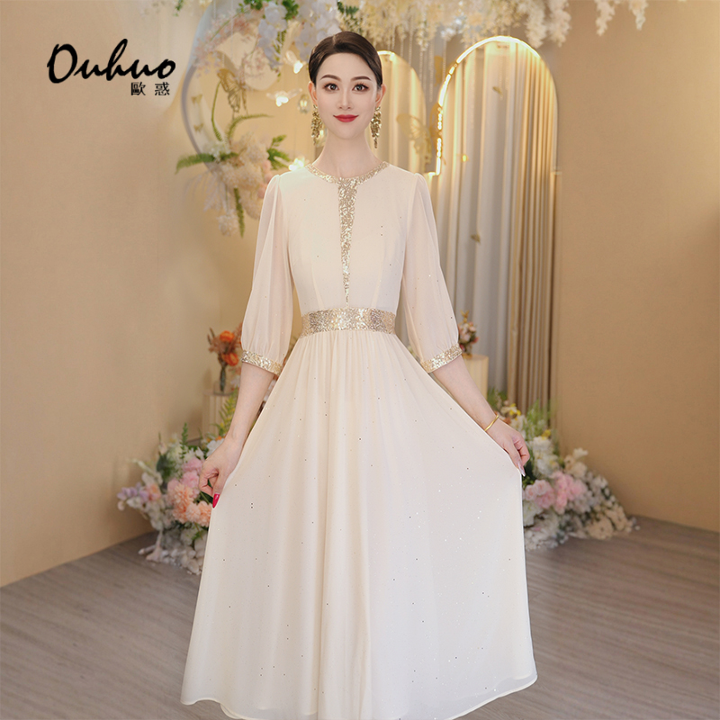 【缮诗行】2025年夏季新款港风系宴会端庄优雅连衣裙OHDRI04078