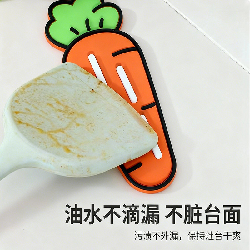 荞芬胡萝卜锅盖垫收纳锅盖架放置器台面沥水垫多功能隔热砧板垫