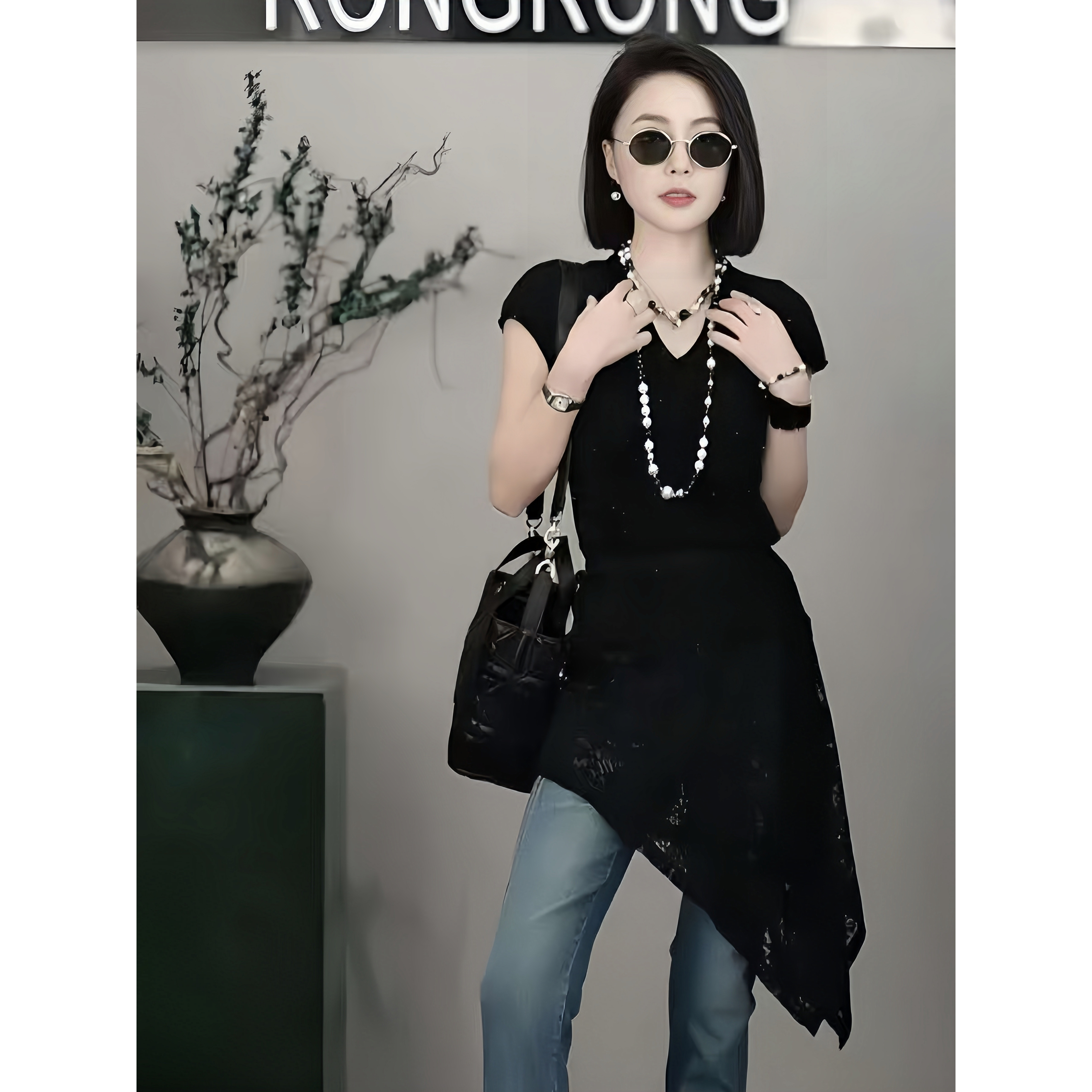 2025新款韩版穿搭ins洋气高级感蕾丝叠穿屁帘时尚百搭气质半身裙