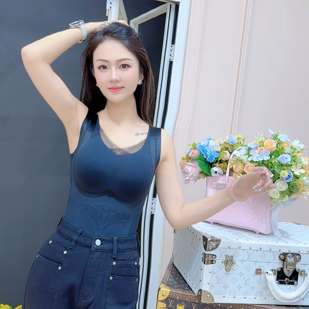 【第二十九代-暖宝宝】生姜精油暖肤润肤聚拢收腹V领加绒美背A3167